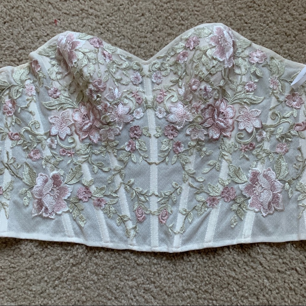 Watters embroidered corset, size 12